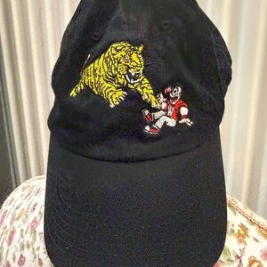 Black Cap with Tiger Embroidery